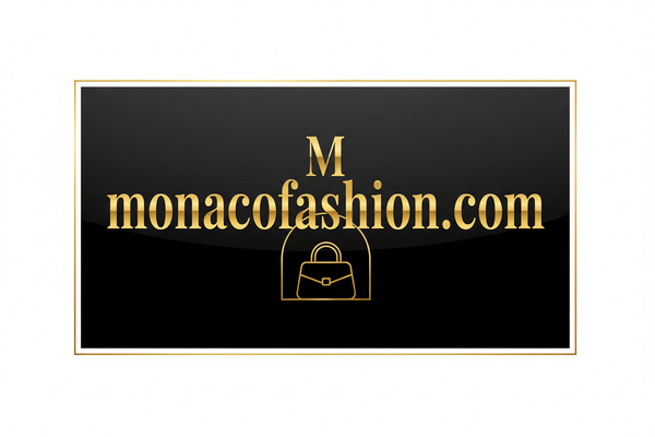 A luxurious logo for monacofashion.com website selling designer handbags and accessories 